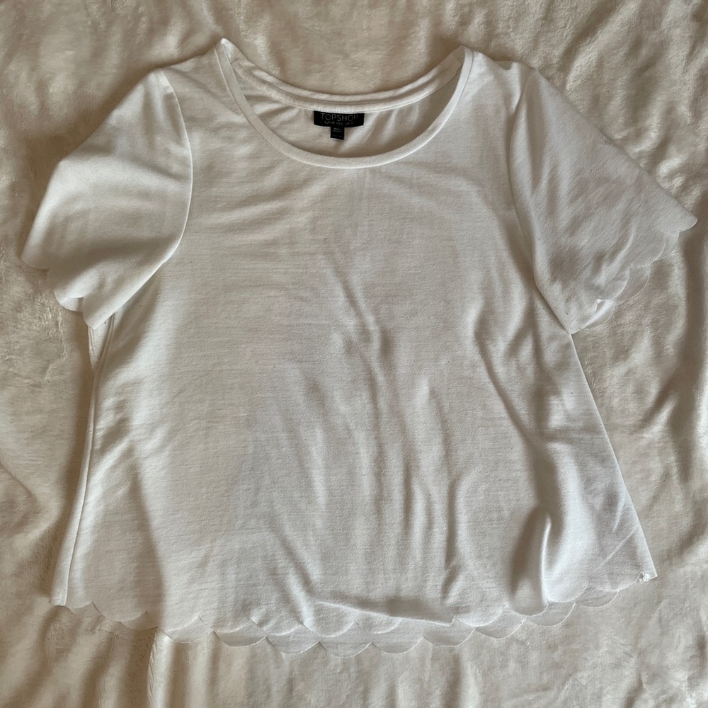 Top Shop scalloped t-shirt